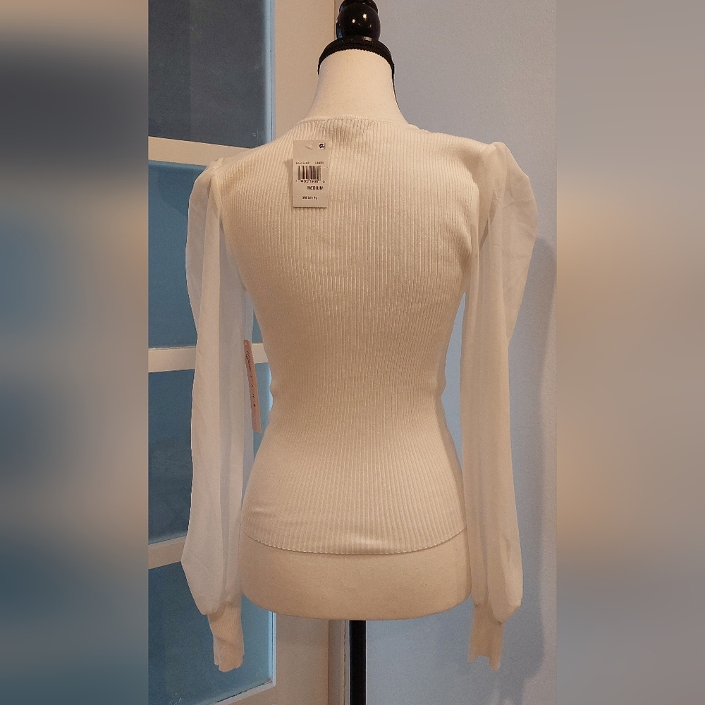 Crave Fame Elegant White Wrap Blouse - Picture 5 of 10
